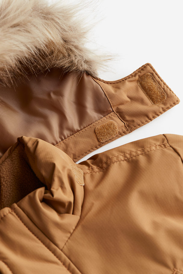 H&M Waterafstotende Parka Lichtbruin