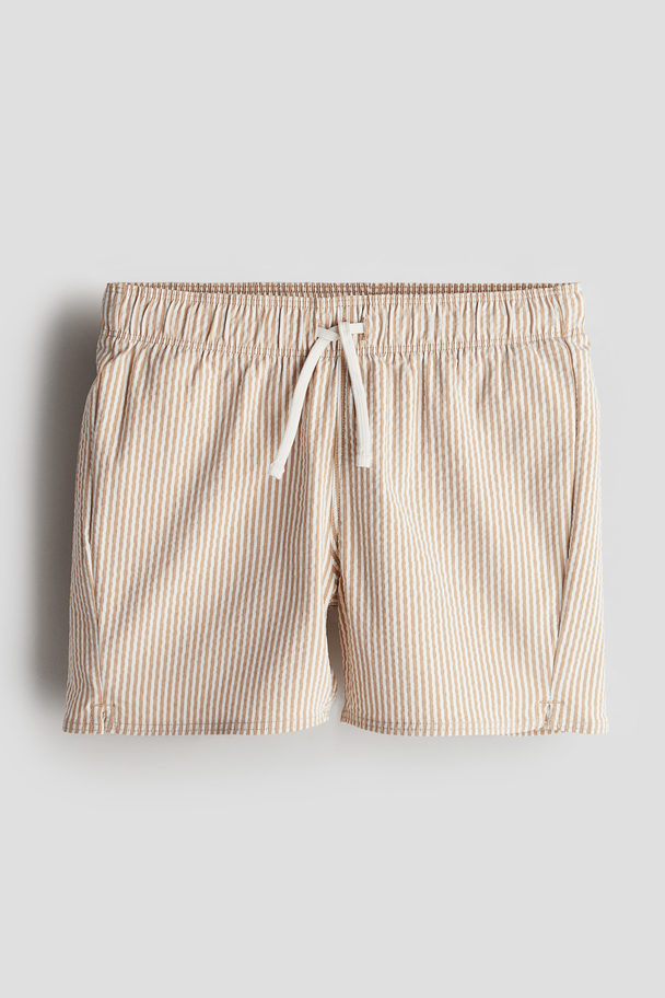 H&M Zwemshort Beige/gestreept