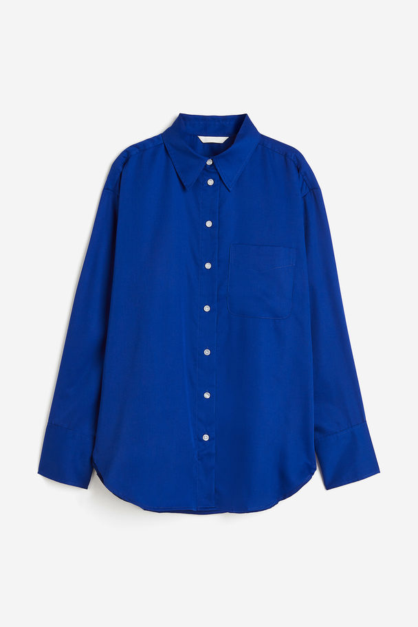 H&M Satin Shirt Blue