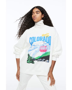 Sweatshirt Med Tryk Hvid/colorado