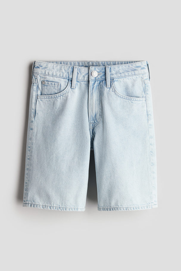 H&M Denimshorts Loose Fit Blek Denimblå