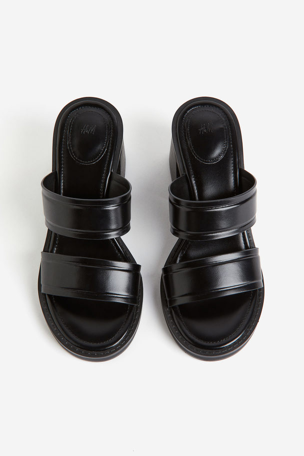 H&M Sandaletten mit Absatz Schwarz