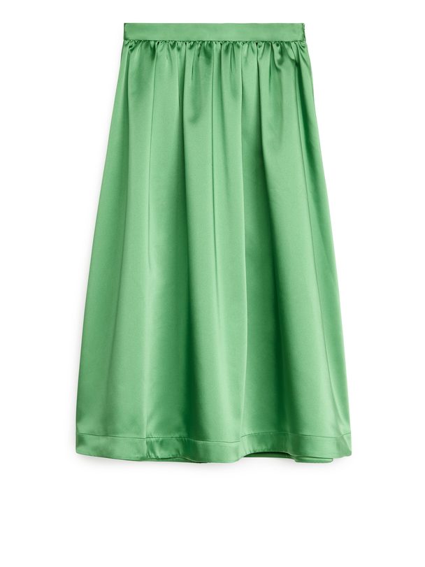 Arket Taffeta Skirt Green