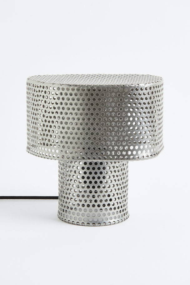 H&M HOME Small Metal Mesh Table Lamp Silver-coloured