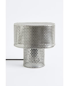 Small Metal Mesh Table Lamp Silver-coloured