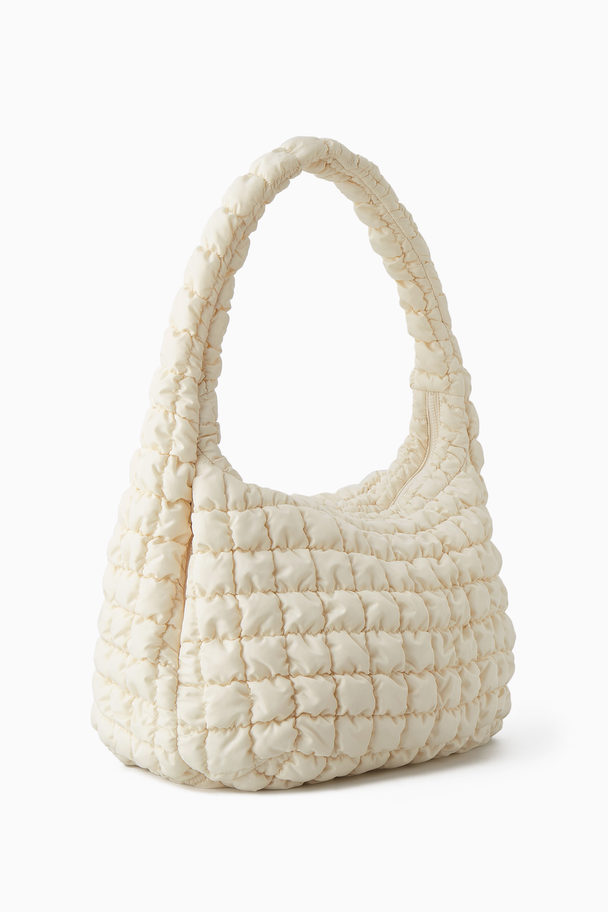 COS Oversized Quilted Crossbody Beige