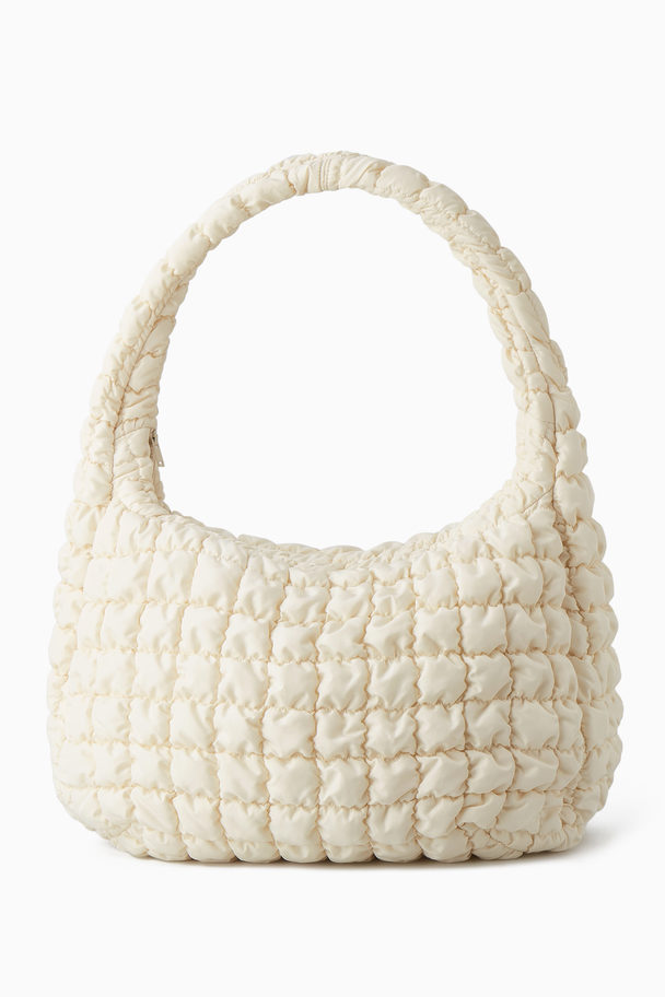 COS Oversized Quilted Crossbody Beige