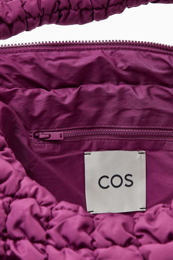 COS Quiltad Crossbody-väska I Oversize-modell Vinröd