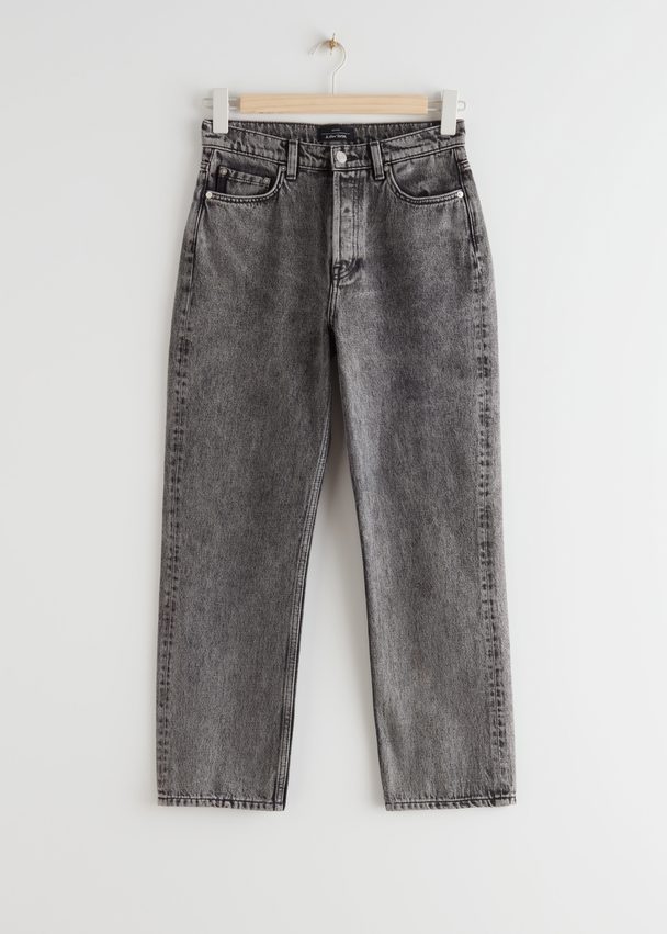 & Other Stories Keeper Cut Cropped Jeans Grey