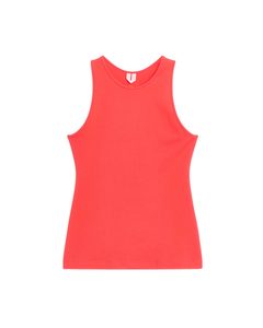 Cut-out Tank Top Tomato Red
