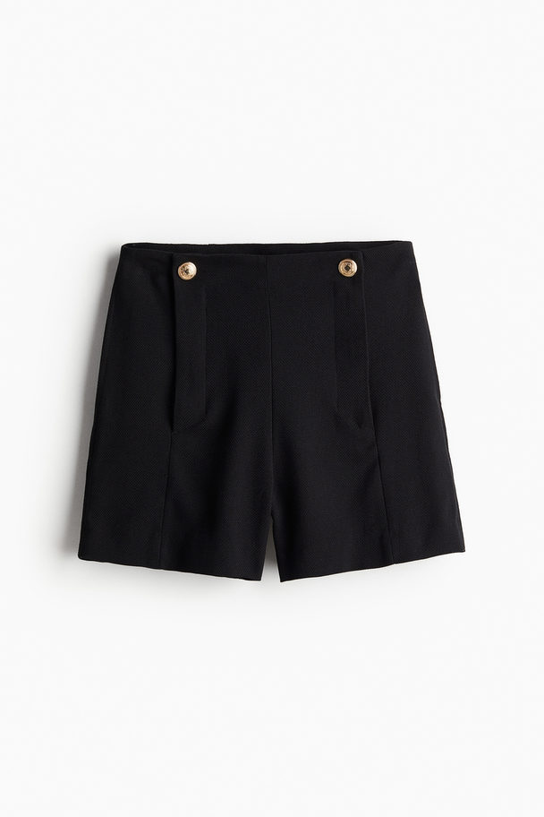 H&M Short Met Knopen Zwart