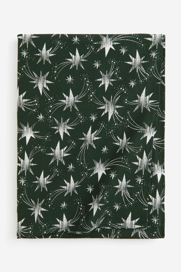 H&M HOME Cotton Tablecloth Green/stars