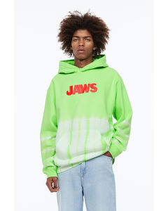 Capuchonsweater - Relaxed Fit Heldergroen/jaws