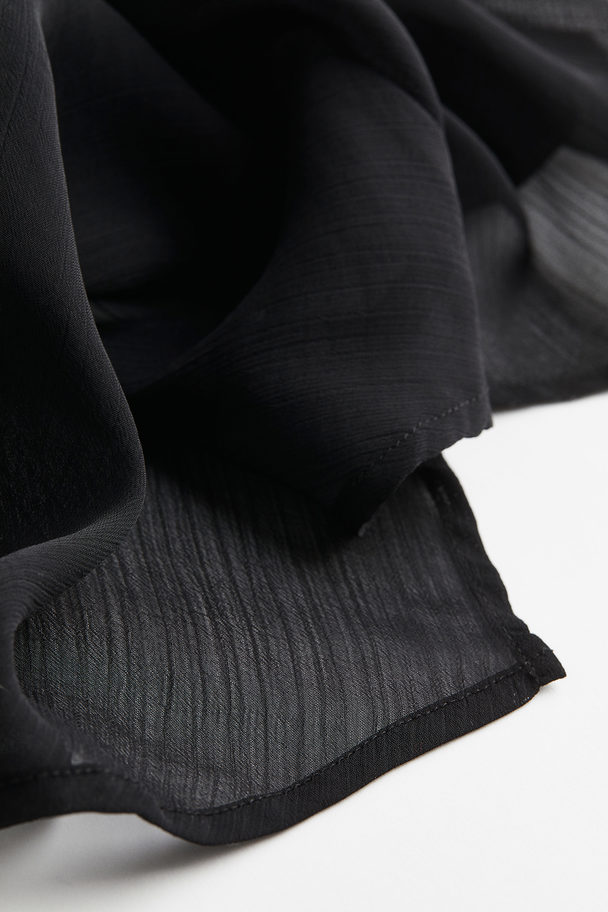 H&M Asymmetric Crêpe Skirt Black