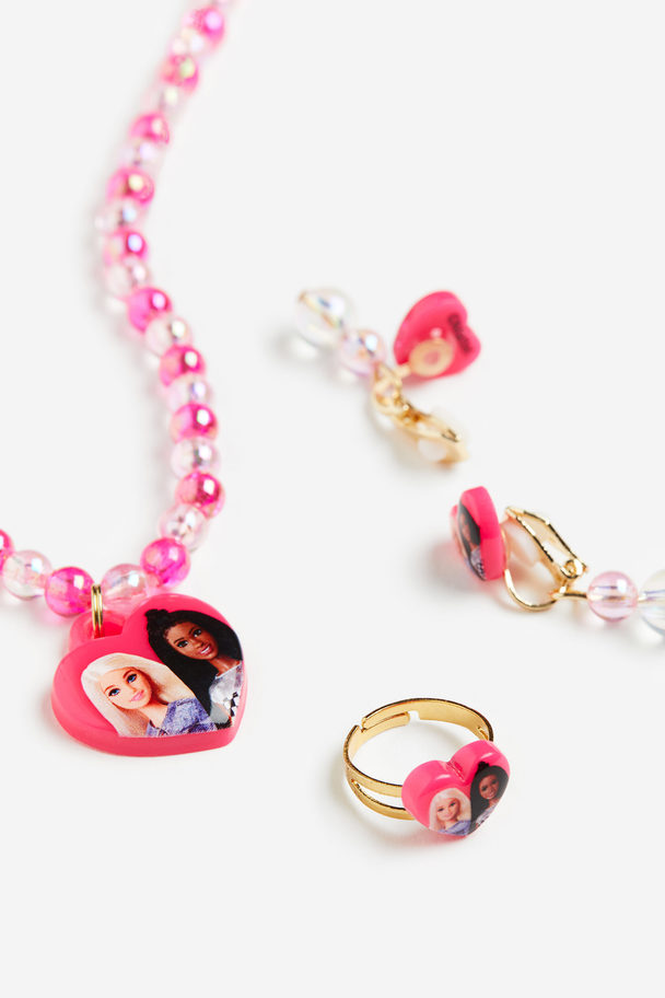 H&M Jewellery Set Bright Pink/barbie