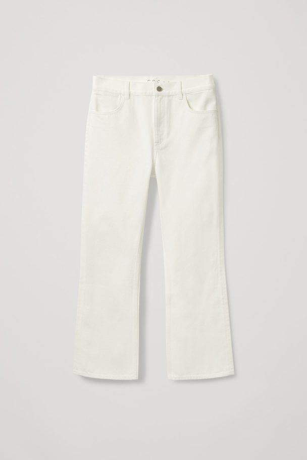 COS Cropped Flared Jeans White
