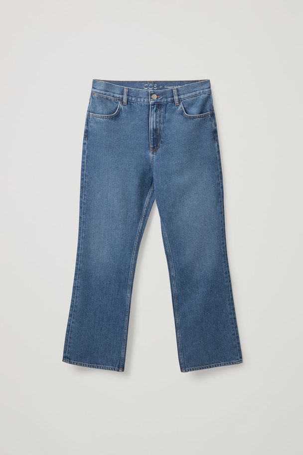 COS Cropped Flared Jeans Blue