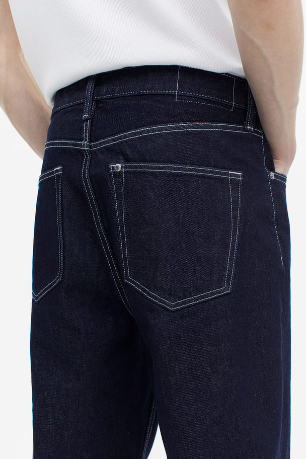 H&M Loose Jeans Mørk Denimblå