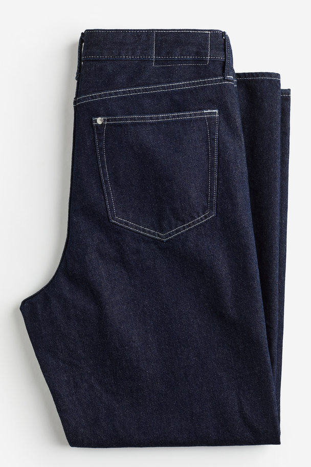 H&M Loose Jeans Dark Denim Blue