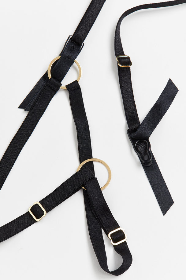 H&M Lace Suspender Belt Black