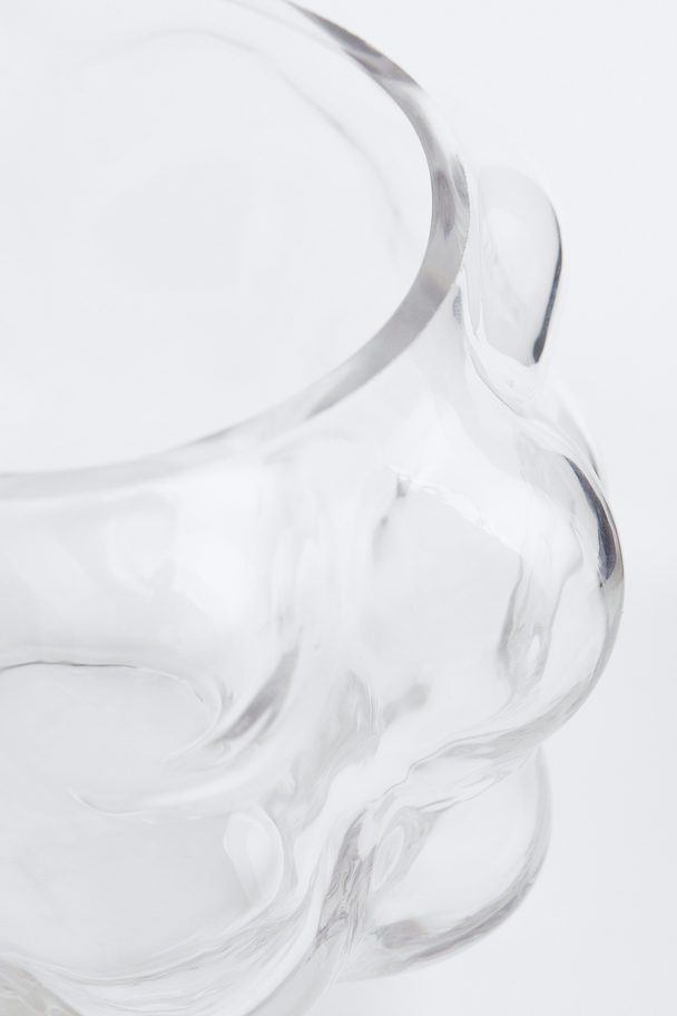 H&M HOME Waxinelichthouder Van Bubbelglas Helder Glas