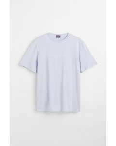 Katoenen T-shirt - Regular Fit Lichtblauw