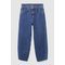 Barrel-leg Mid-rise Jeans Mid-blue