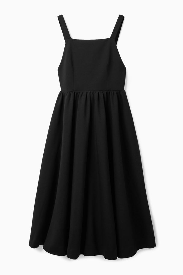 COS Open-back Midi Dress Black