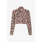 Fitted Zip Top Abstract Leo Print