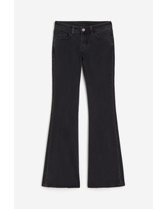 Flared Low Jeans Zwart