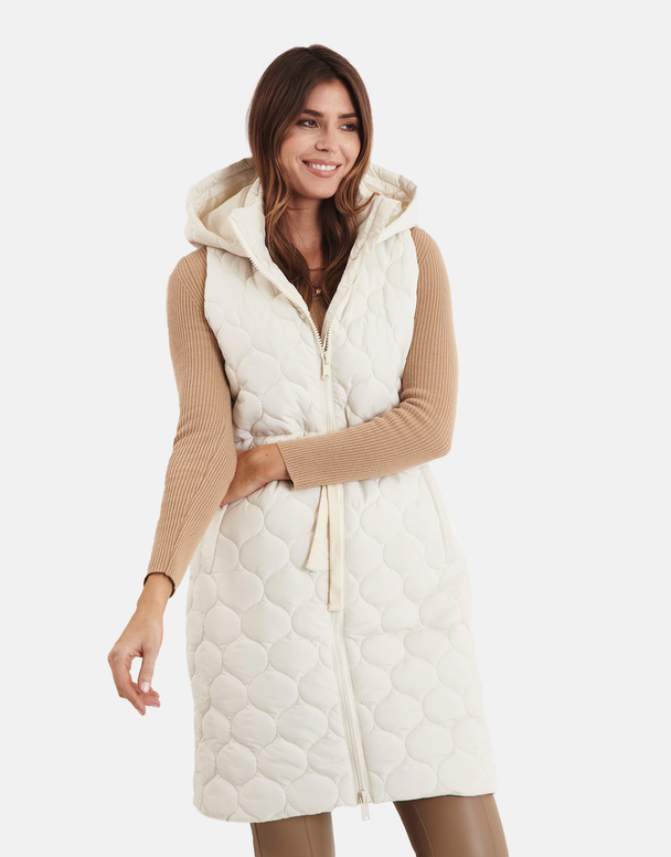 Threadbare THB Crush Quilted Long Line Gillet Longweste