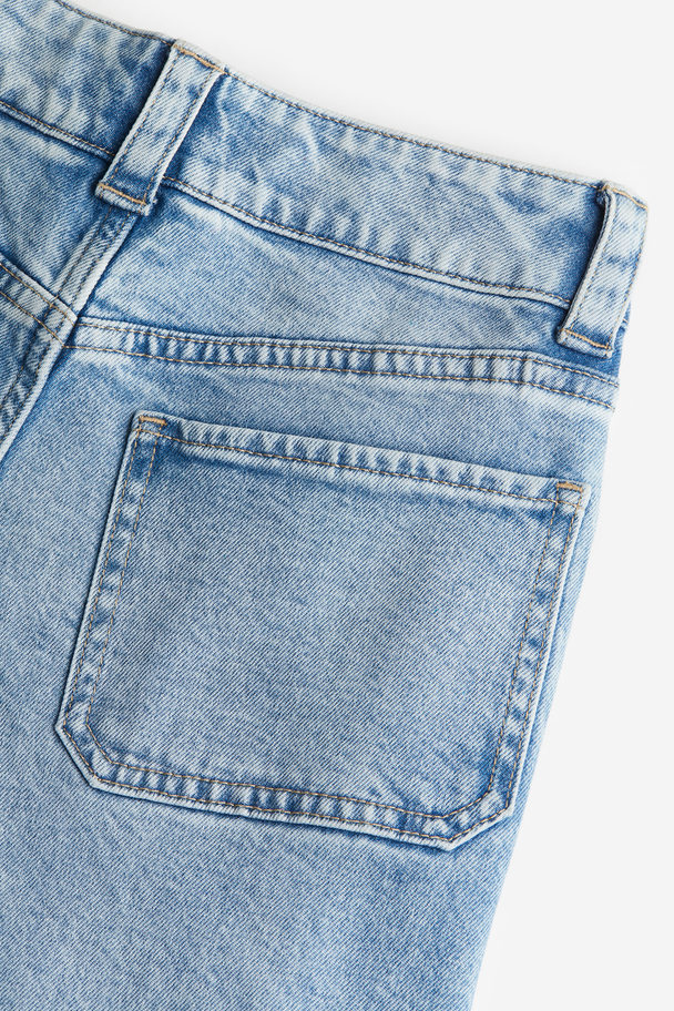 H&M Loose Fit Wide Leg Cargo Jeans Denim Blue