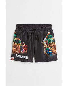 Printed Swim Shorts Black/ninjago