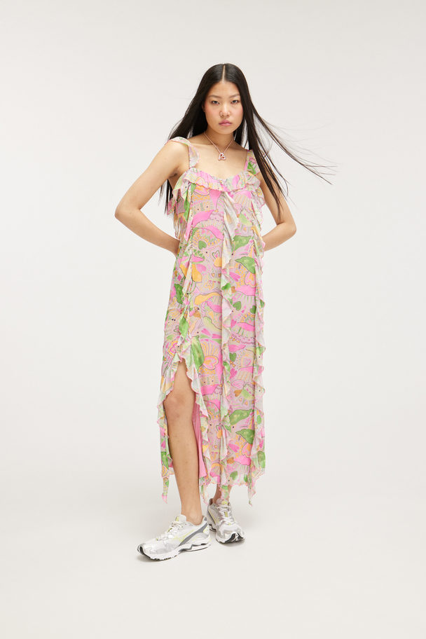 Monki Chiffon Ruffle Dress Summer Love