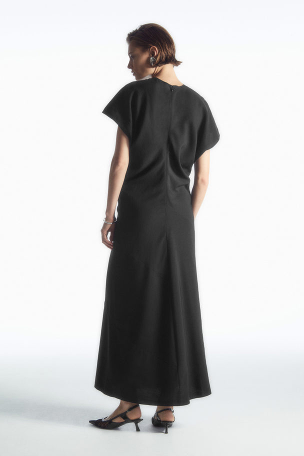 COS Spiral Seam Maxi Dress Black