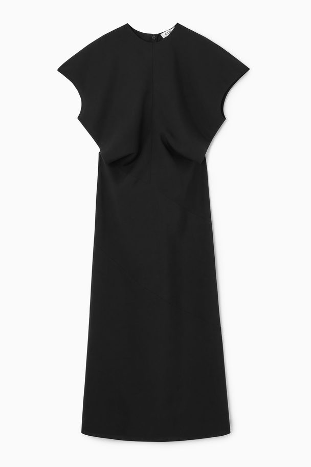 COS Spiral Seam Maxi Dress Black