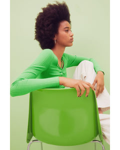 Ribbed Jersey Top Bright Green