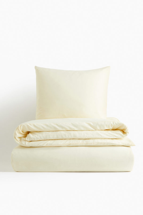 H&M HOME Dekbedset - Eenpersoons Lichtgeel