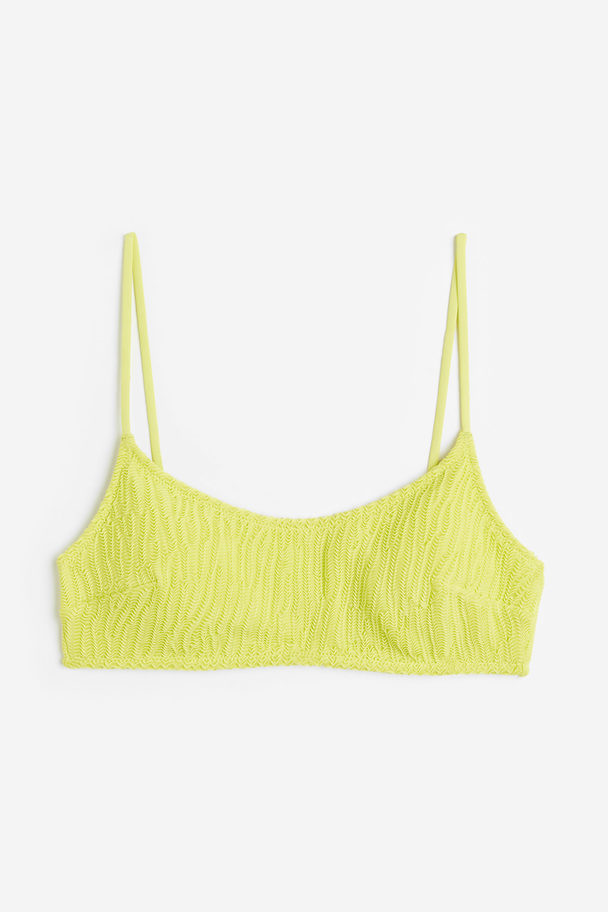 H&M Padded Bikini Top Lime Green