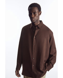 Lightweight Twill Shirt Dark Brown
