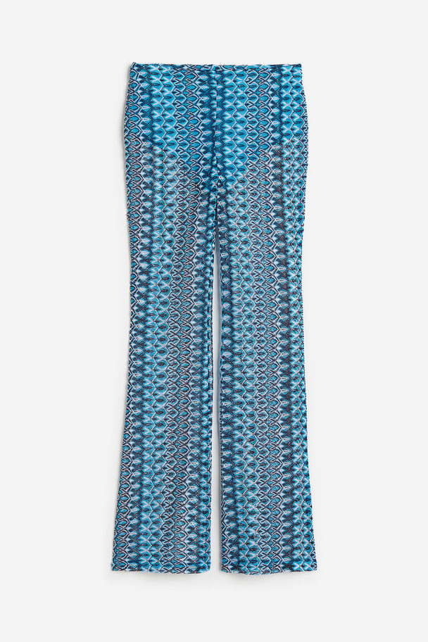 H&M Flared Leggings Blue/patterned
