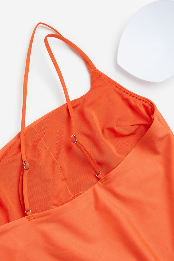H&M High-leg Swimsuit Orange