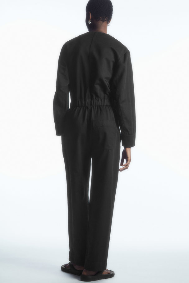 COS Drawstring-waist Jumpsuit Black