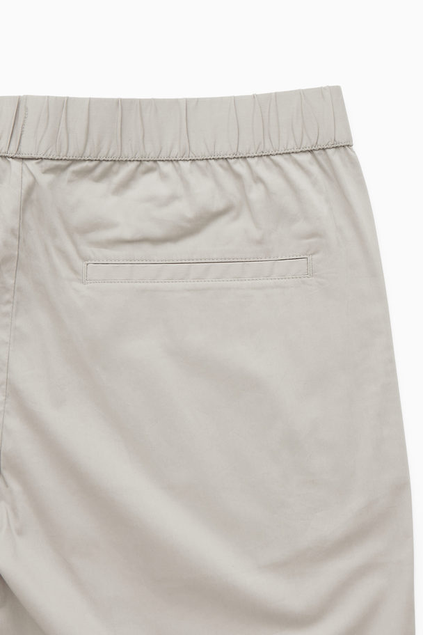 COS Elasticated Cotton-blend Shorts Beige