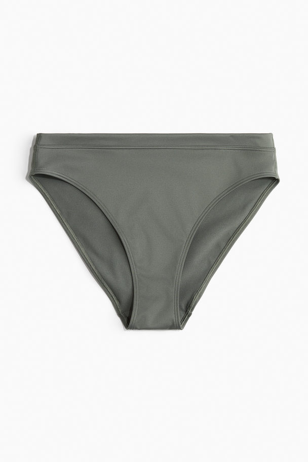 H&M Sportbikinihose Dunkles Khakigrün