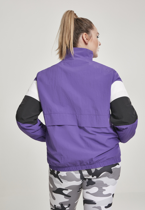 Urban Classics Damen Ladies 3-Tone Crinkle Track Jacket