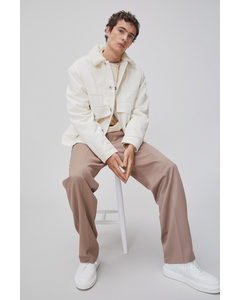 Relaxed Fit Trousers Beige