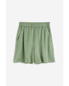 Shorts aus Seidenmischung Grün