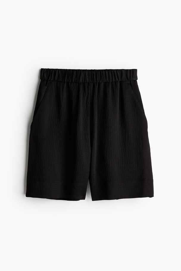 H&M Short Van Zijdemix Zwart