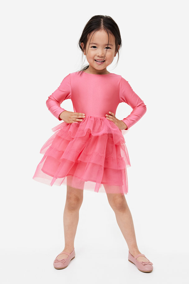H&M Kleid mit Tüllrock Rosa